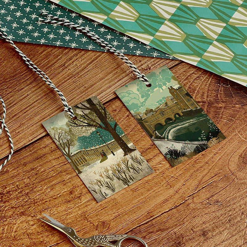Bath Christmas Gift Tags | Pulteney Bridge | Royal Crescent