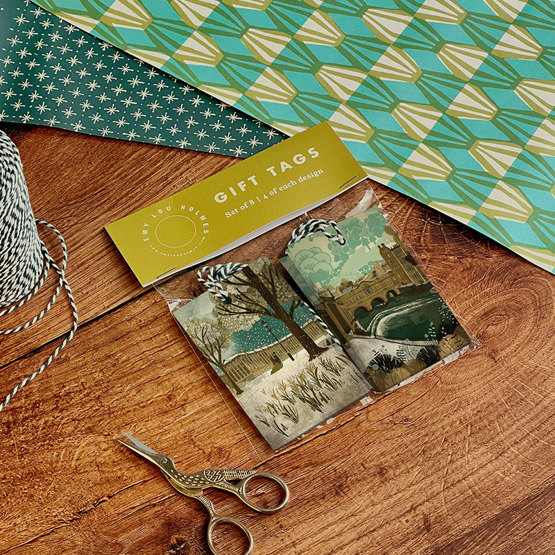 Bath Christmas Gift Tags | Pulteney Bridge | Royal Crescent
