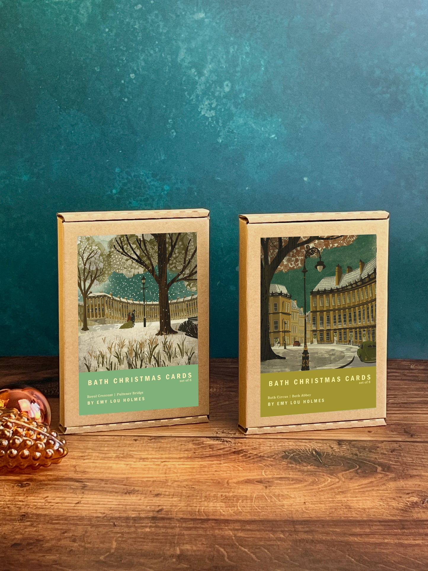 Bath Christmas Card Set of 8 | Royal Crescent | Pulteney Bridge