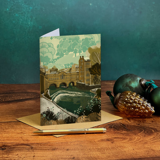Bath Pulteney Bridge Christmas Card