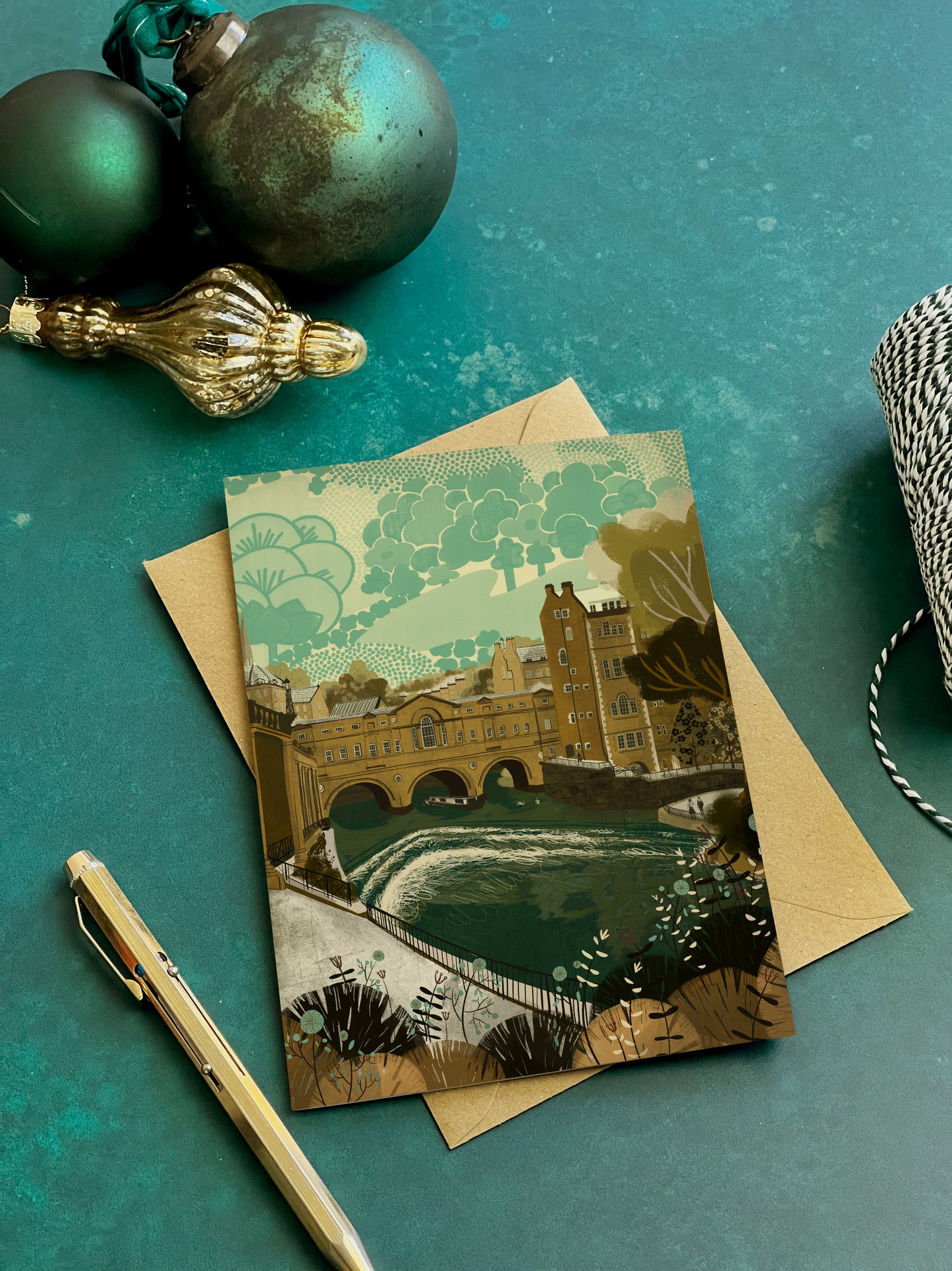 Bath Christmas Card Set of 8 | Royal Crescent | Pulteney Bridge