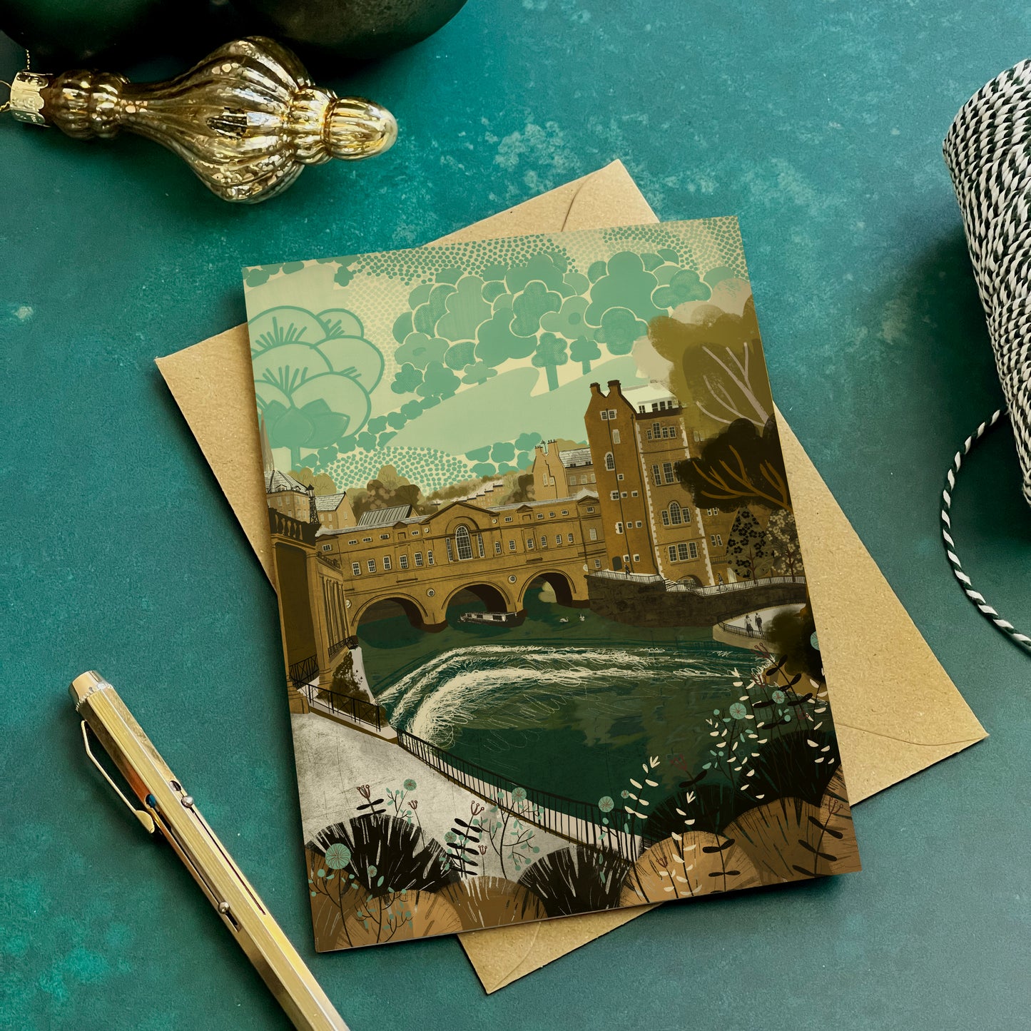 Bath Pulteney Bridge Christmas Card