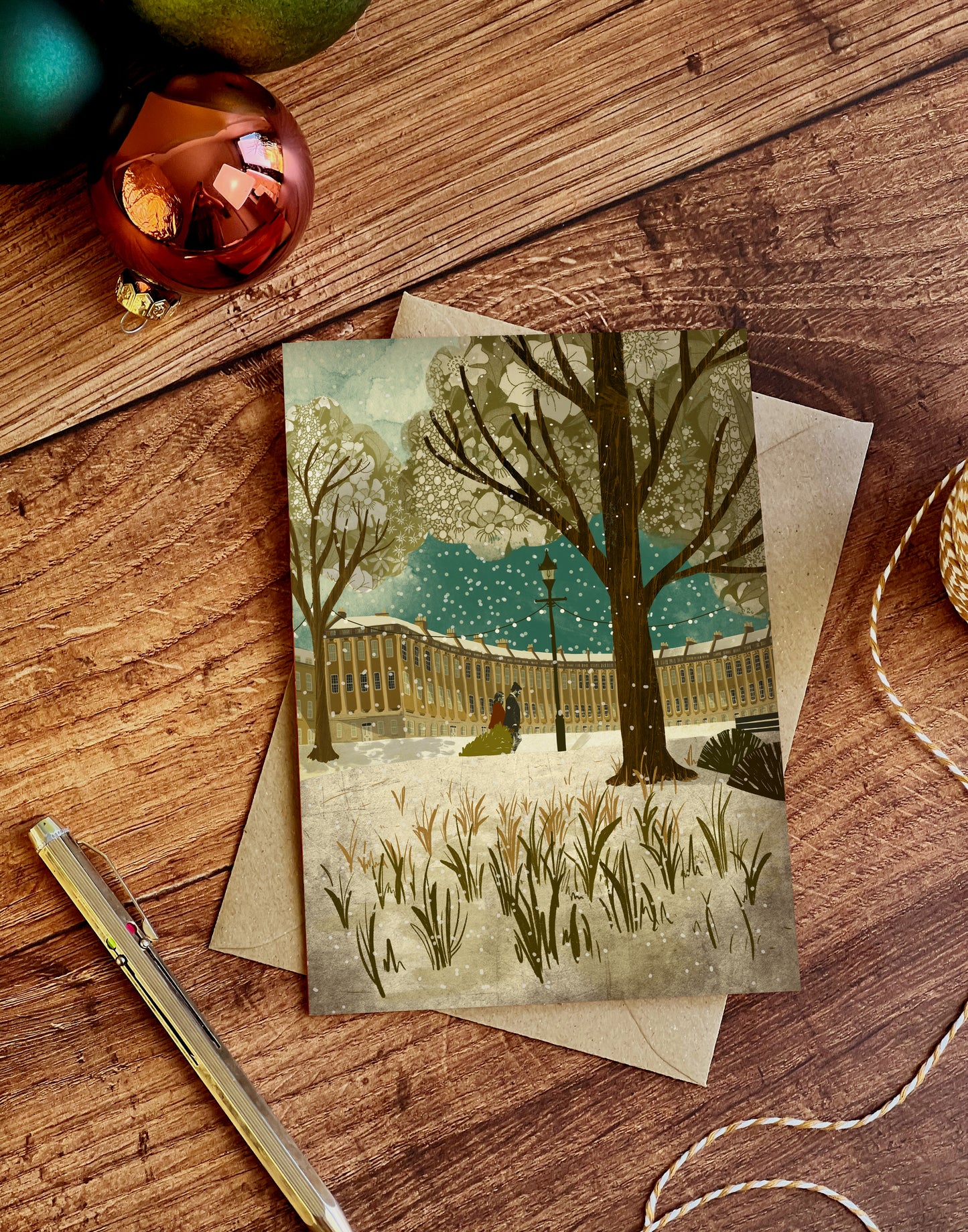 Bath Royal Crescent Christmas Card