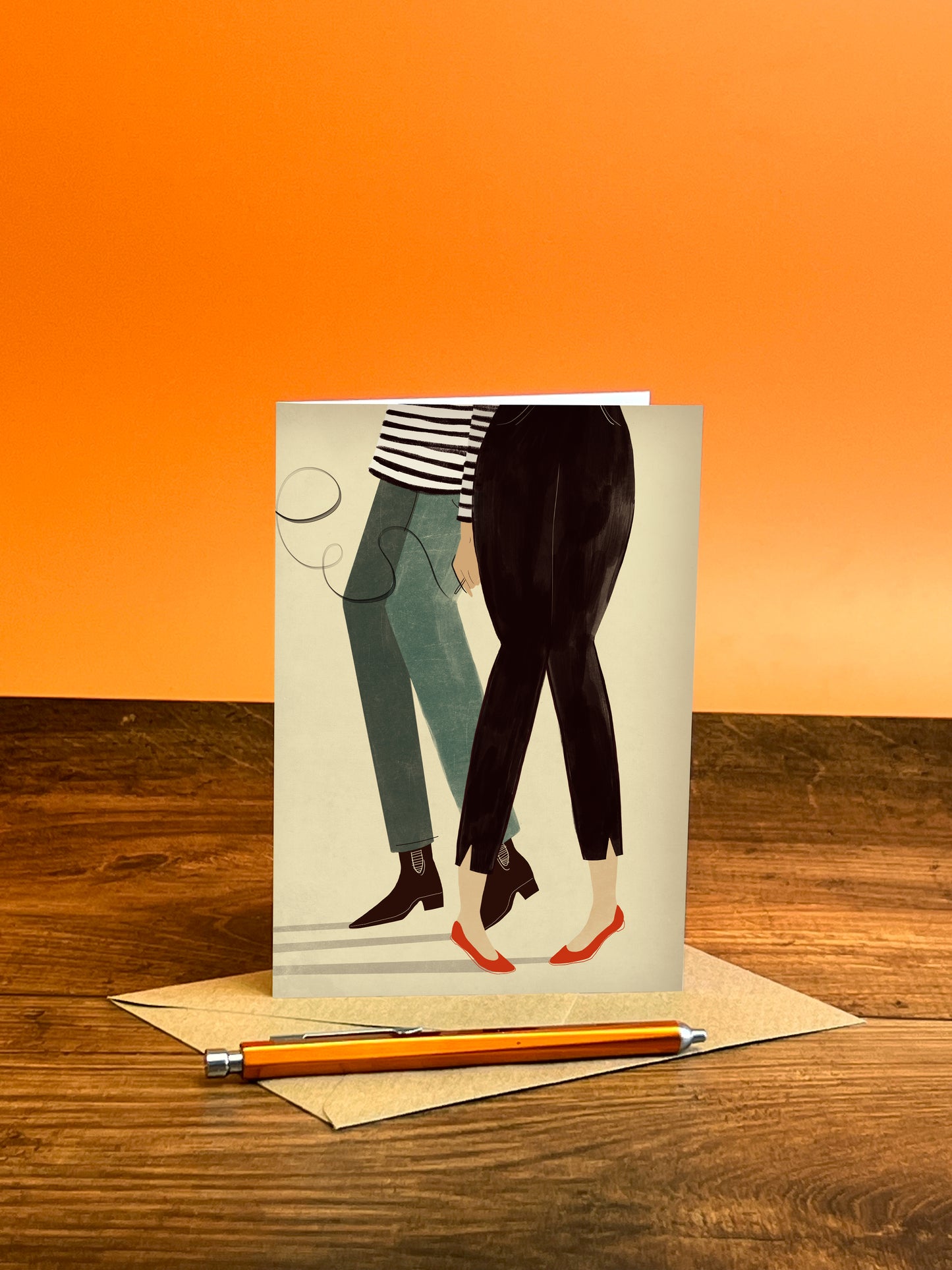 Beatnik Dancing Couple Card