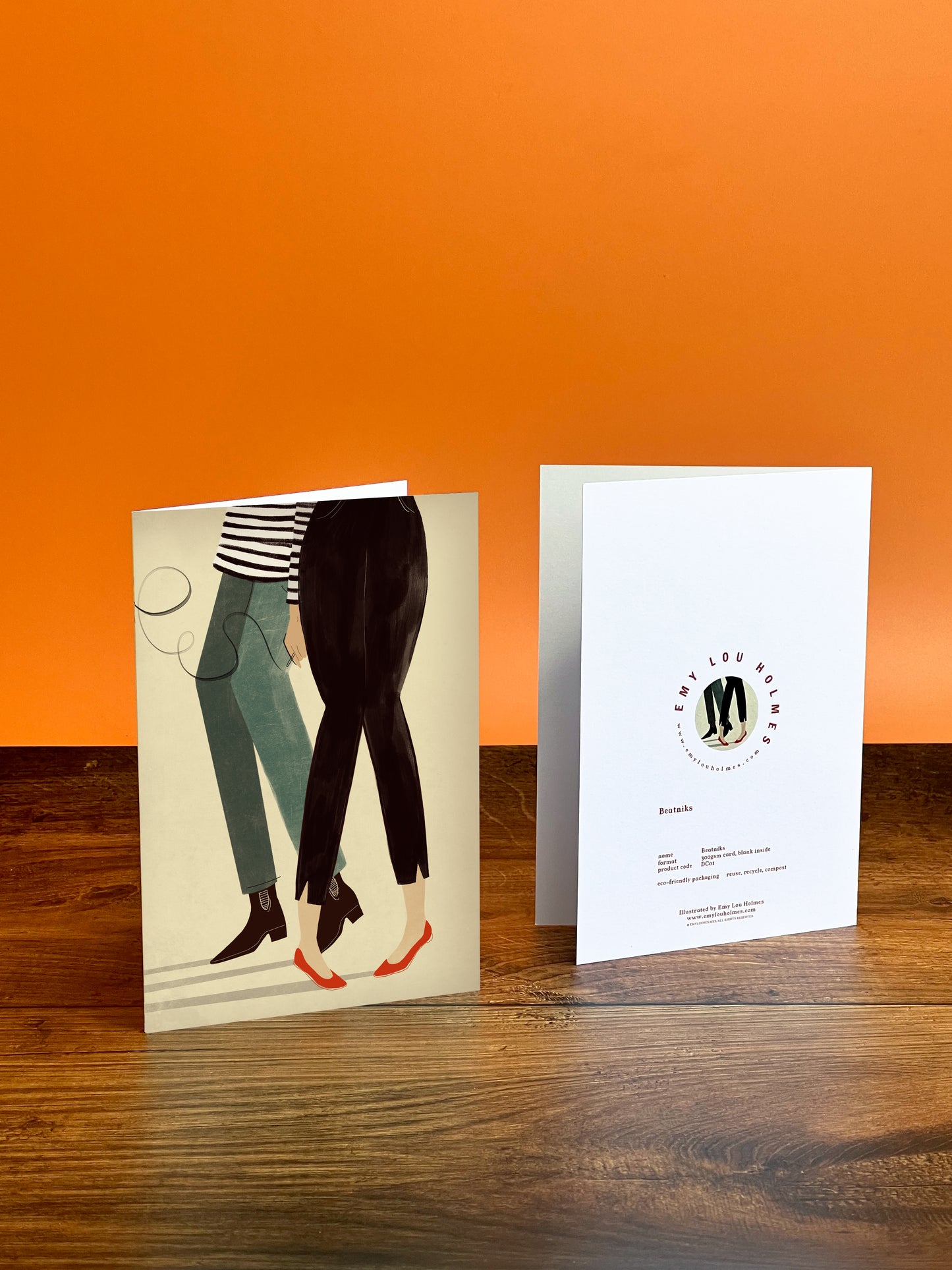 Beatnik Dancing Couple Card