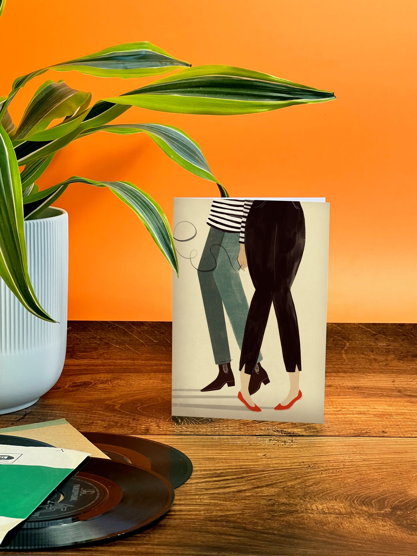 Beatnik Dancing Couple Card