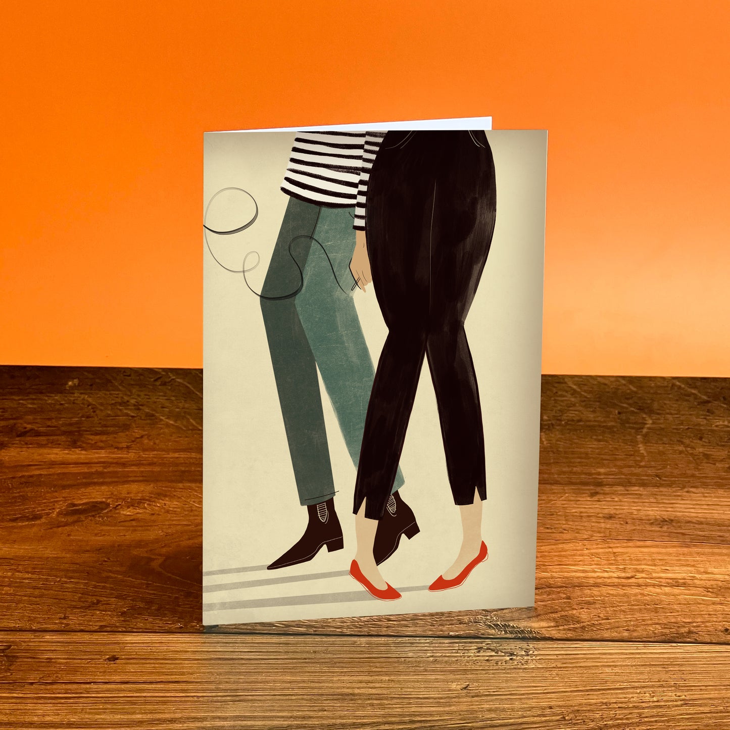 Beatnik Dancing Couple Card