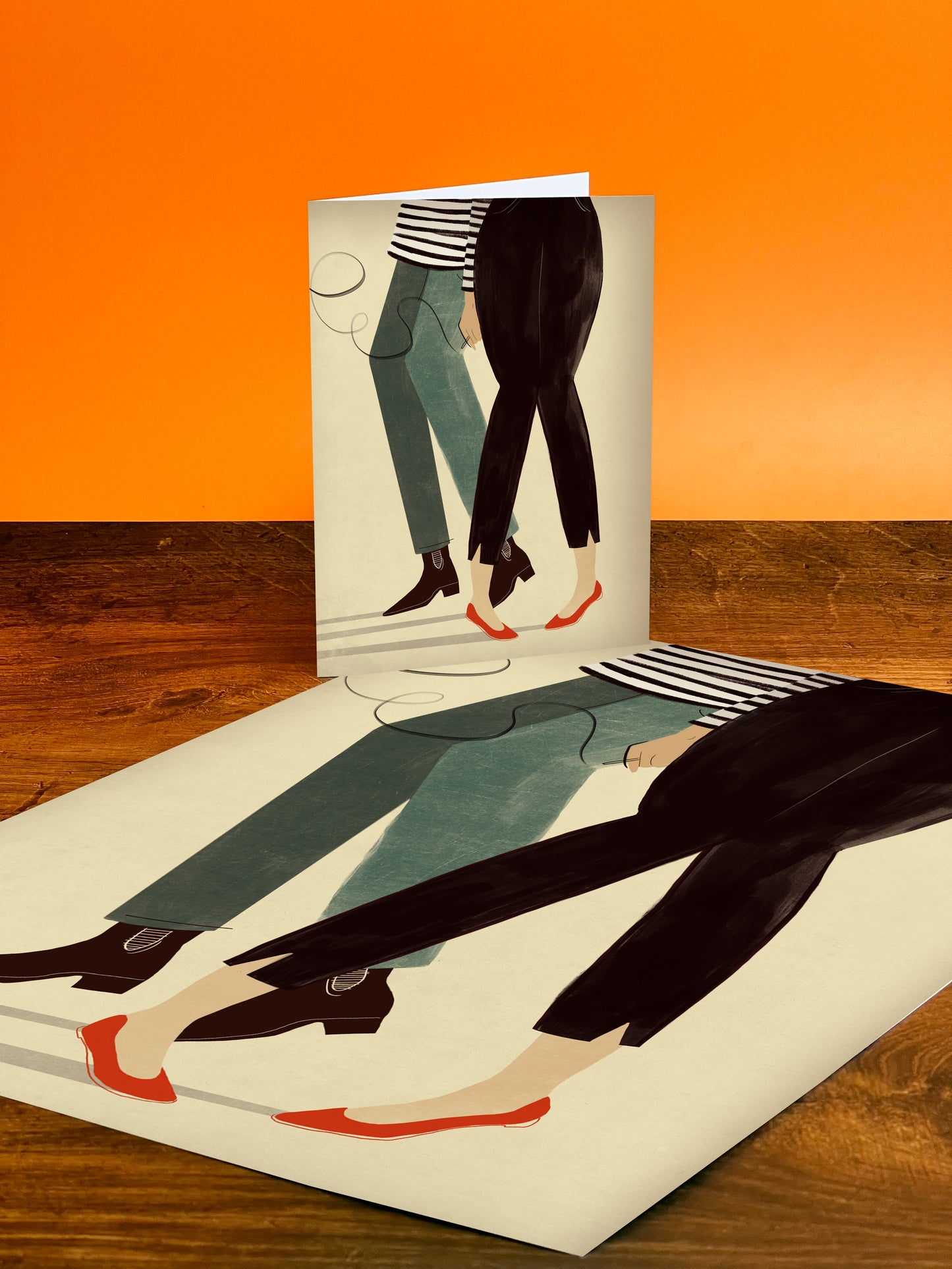 Beatnik Dancing Couple Card