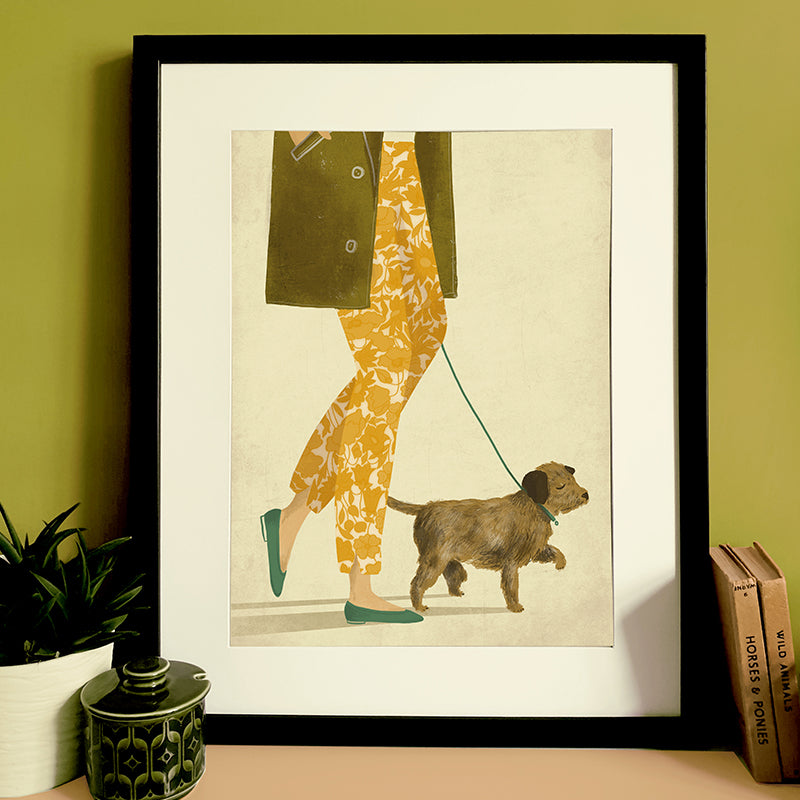 Border Terrier Dog A3 Print