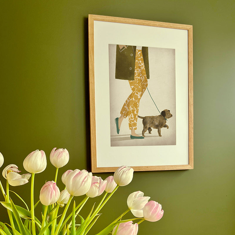 Border Terrier Dog A3 Print