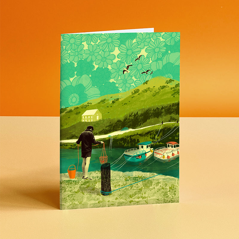 Cornwall Boscastle Crabbing Card