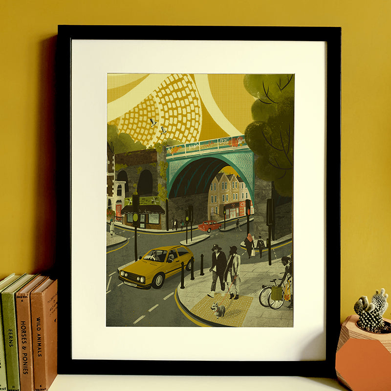 Bristol Arches, Gloucester Road A3 Print