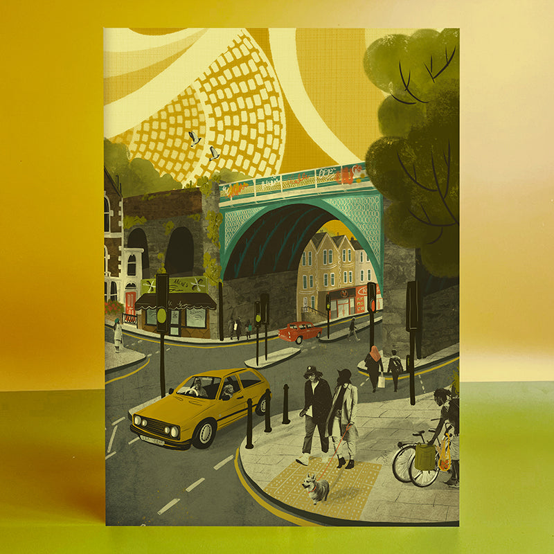 Bristol Arches, Gloucester Road A3 Print