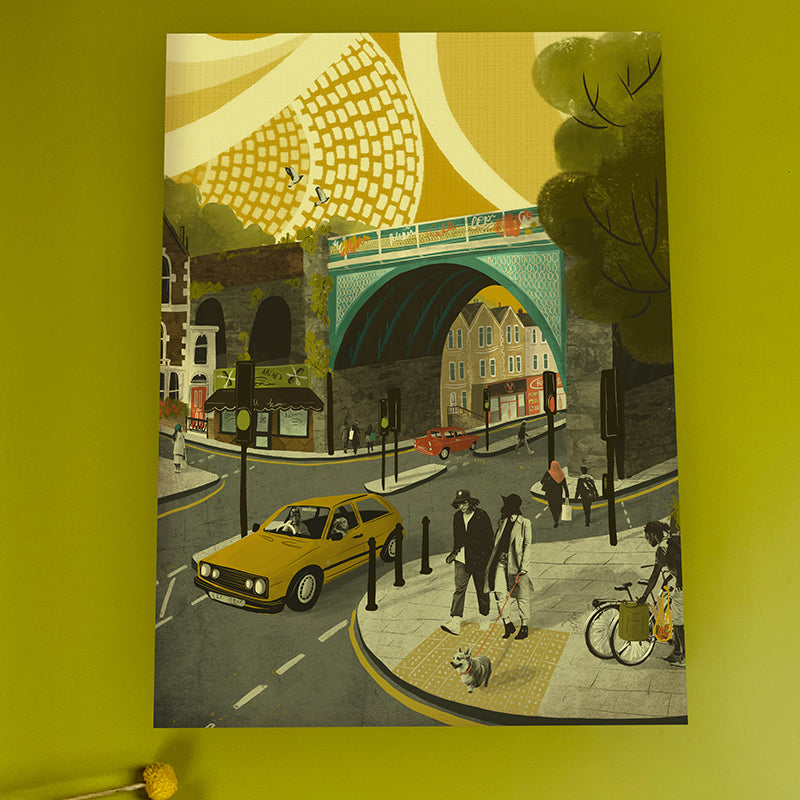 Bristol Arches, Gloucester Road A3 Print