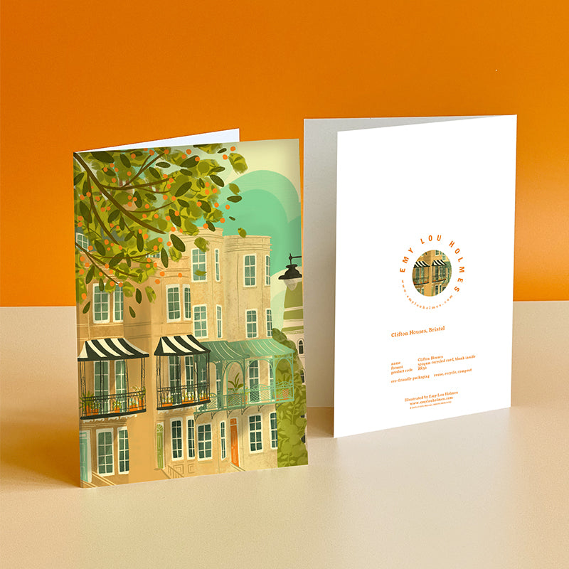 Bristol Clifton Houses Card