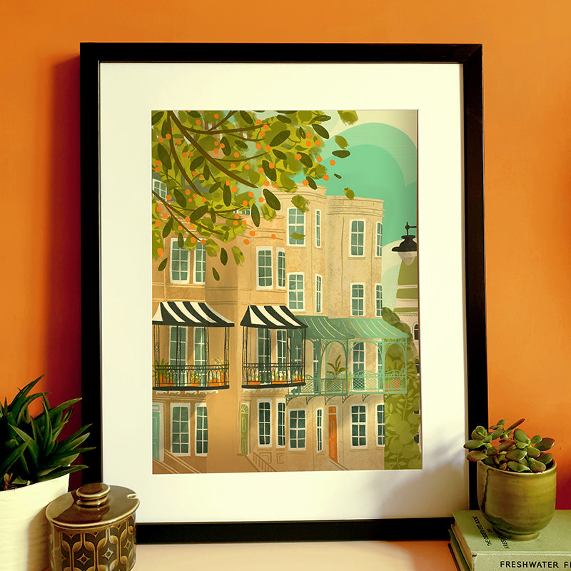 Bristol Clifton Houses A3 Print