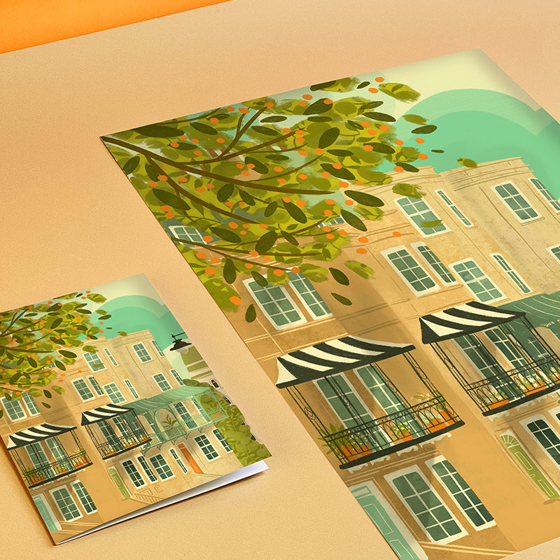 Bristol Clifton Houses A3 Print
