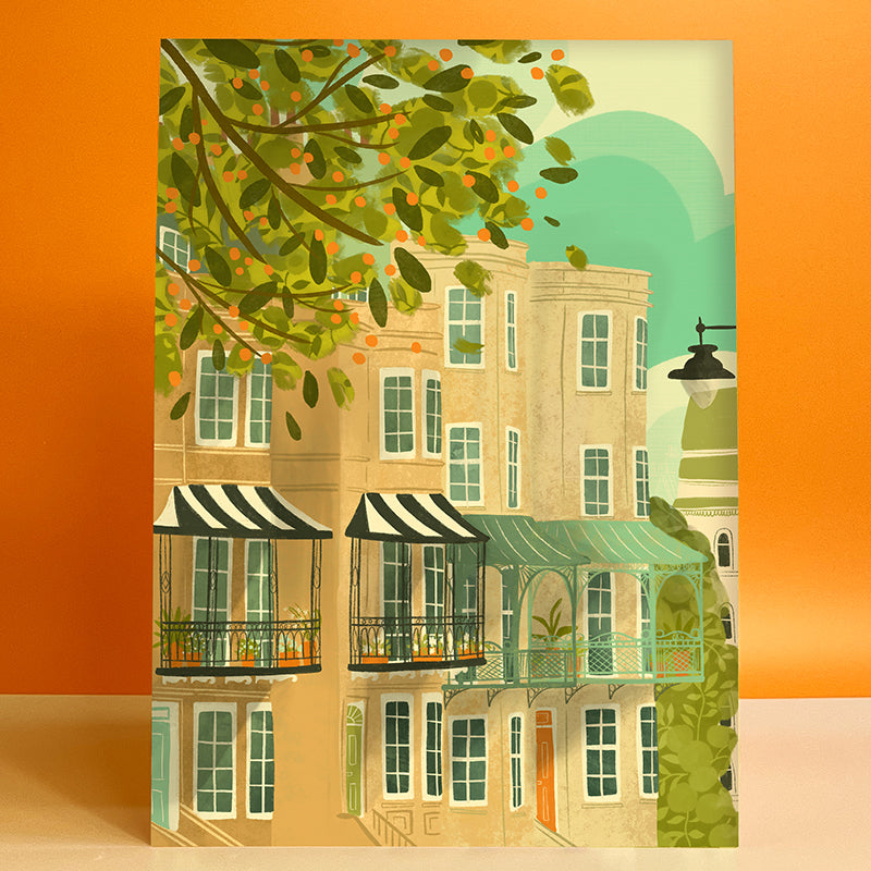 Bristol Clifton Houses A3 Print