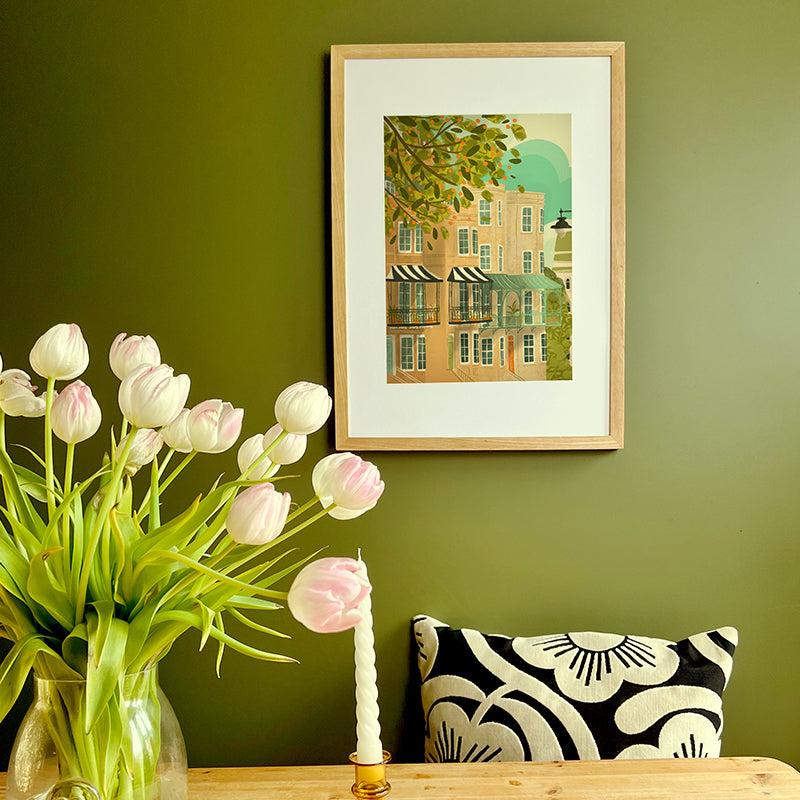 Bristol Clifton Houses A3 Print