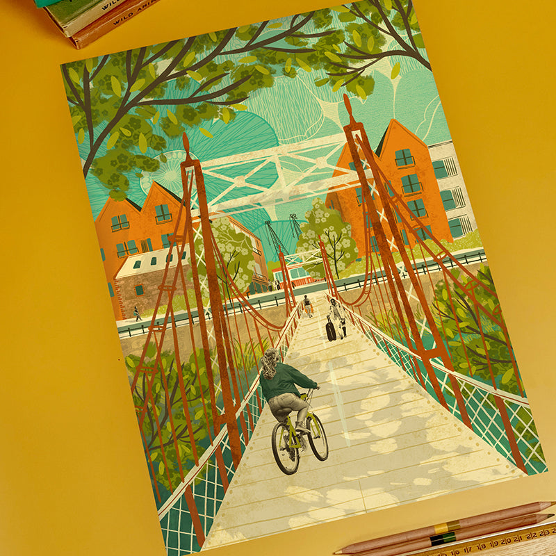 Bristol Gaol Ferry Bridge A3 Print