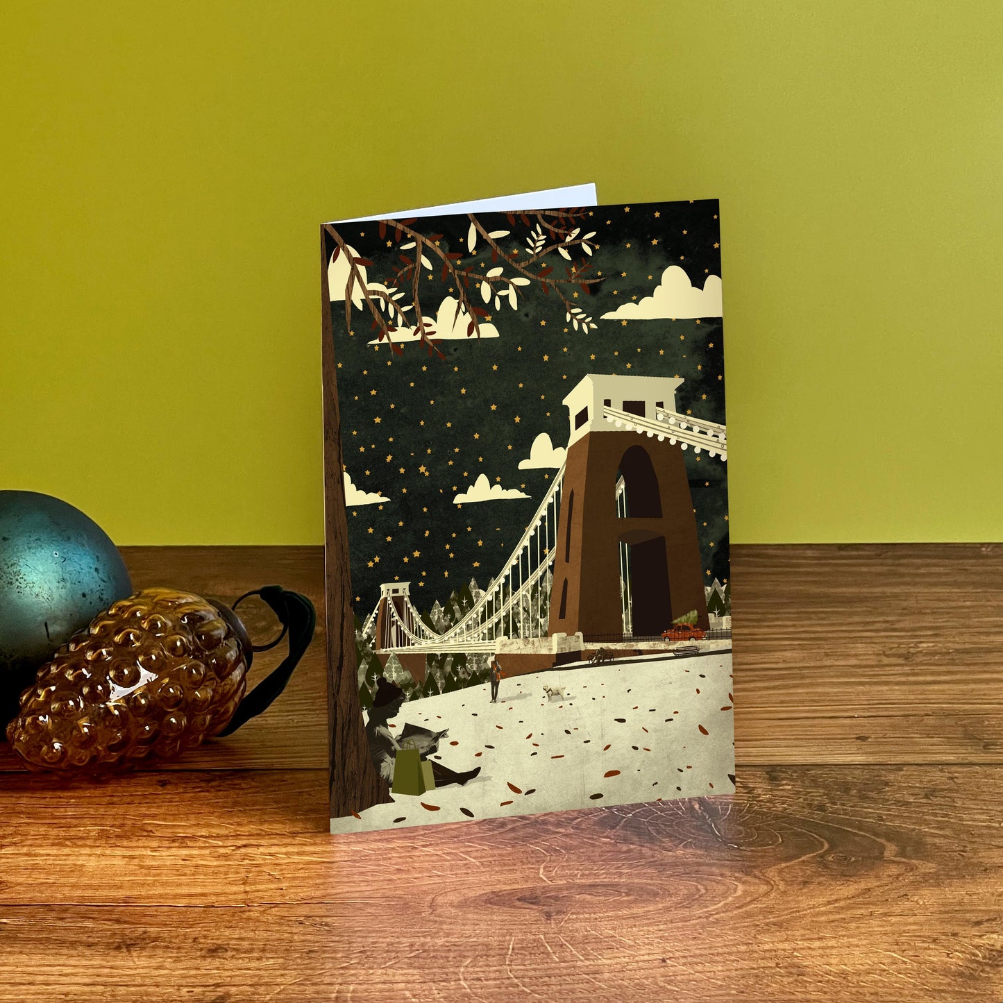 Bristol Clifton Suspension Bridge View Christmas Card