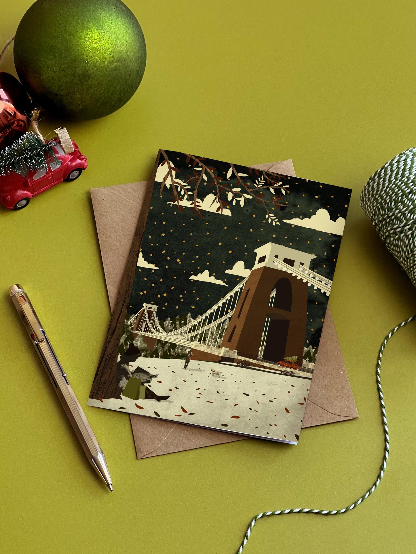 Bristol Christmas Card Set of 8 | Rainbow Houses | Clifton Suspension Bridge View