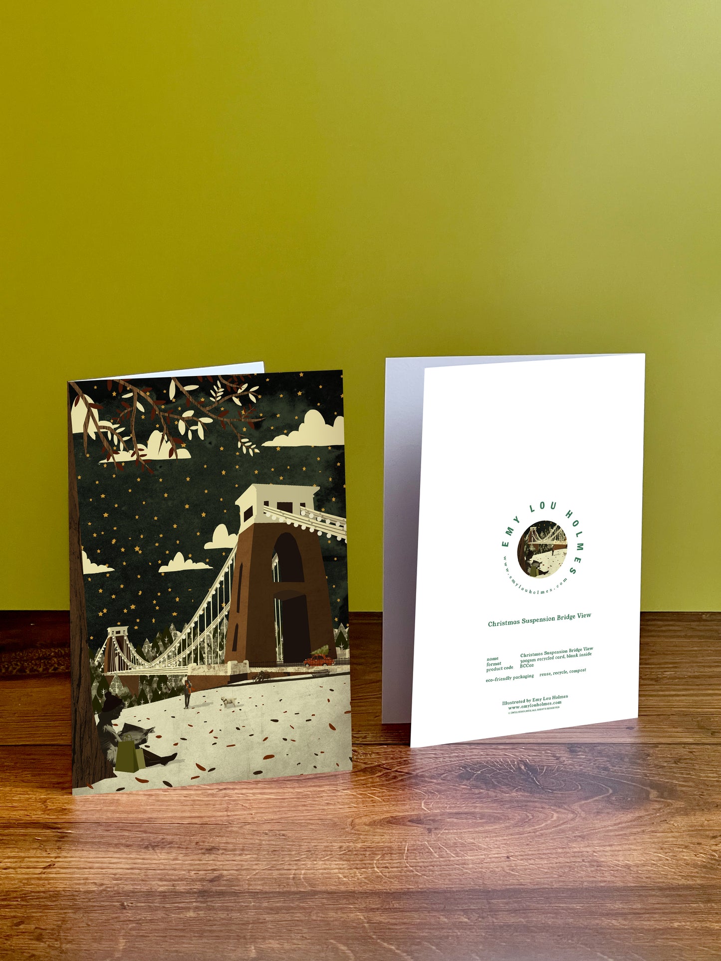 Bristol Clifton Suspension Bridge View Christmas Card