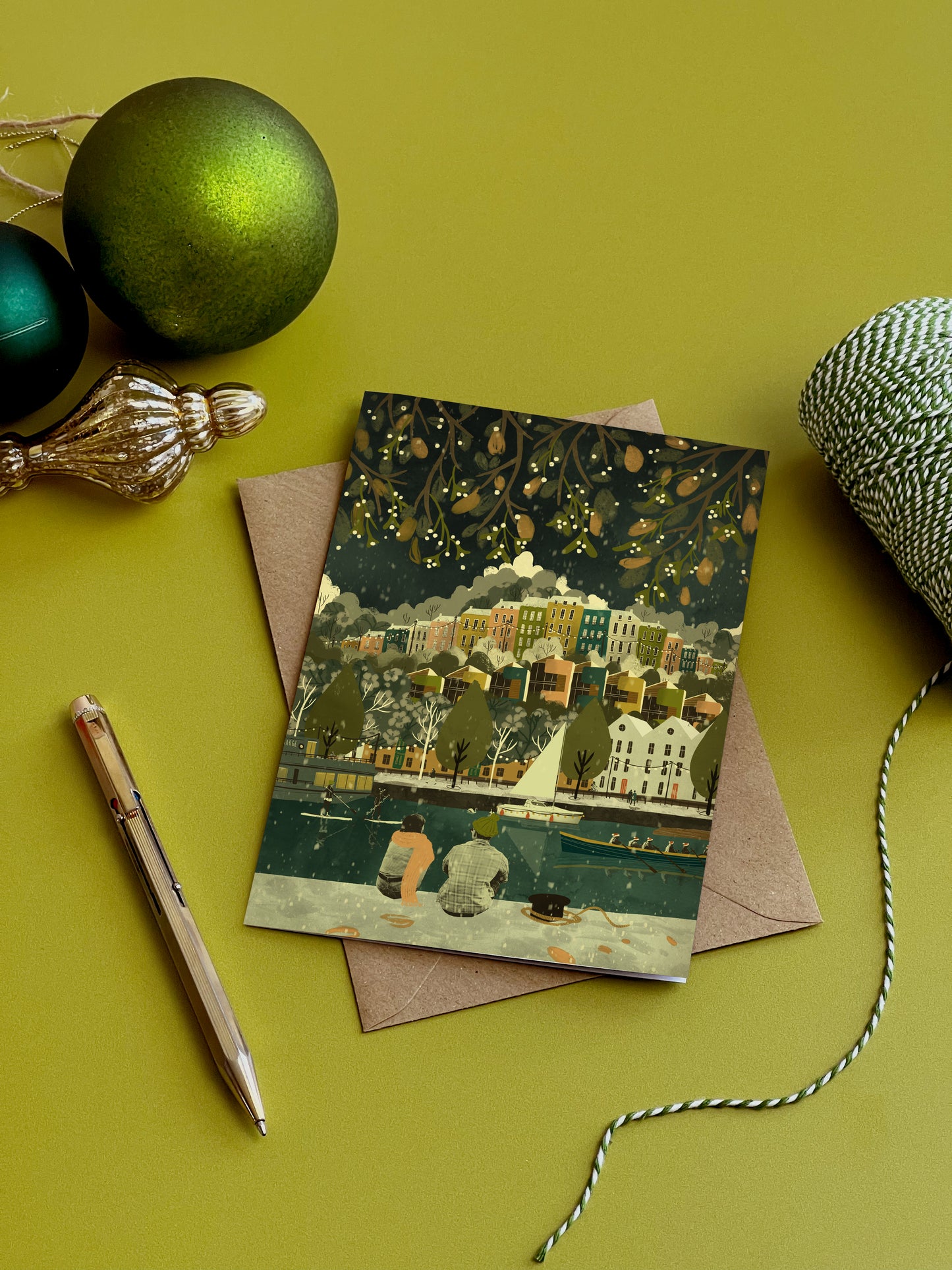 Bristol Christmas Card Set of 8 | Rainbow Houses | Clifton Suspension Bridge View