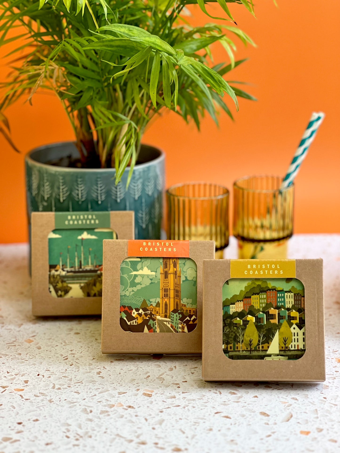 Bristol Red Coaster Set