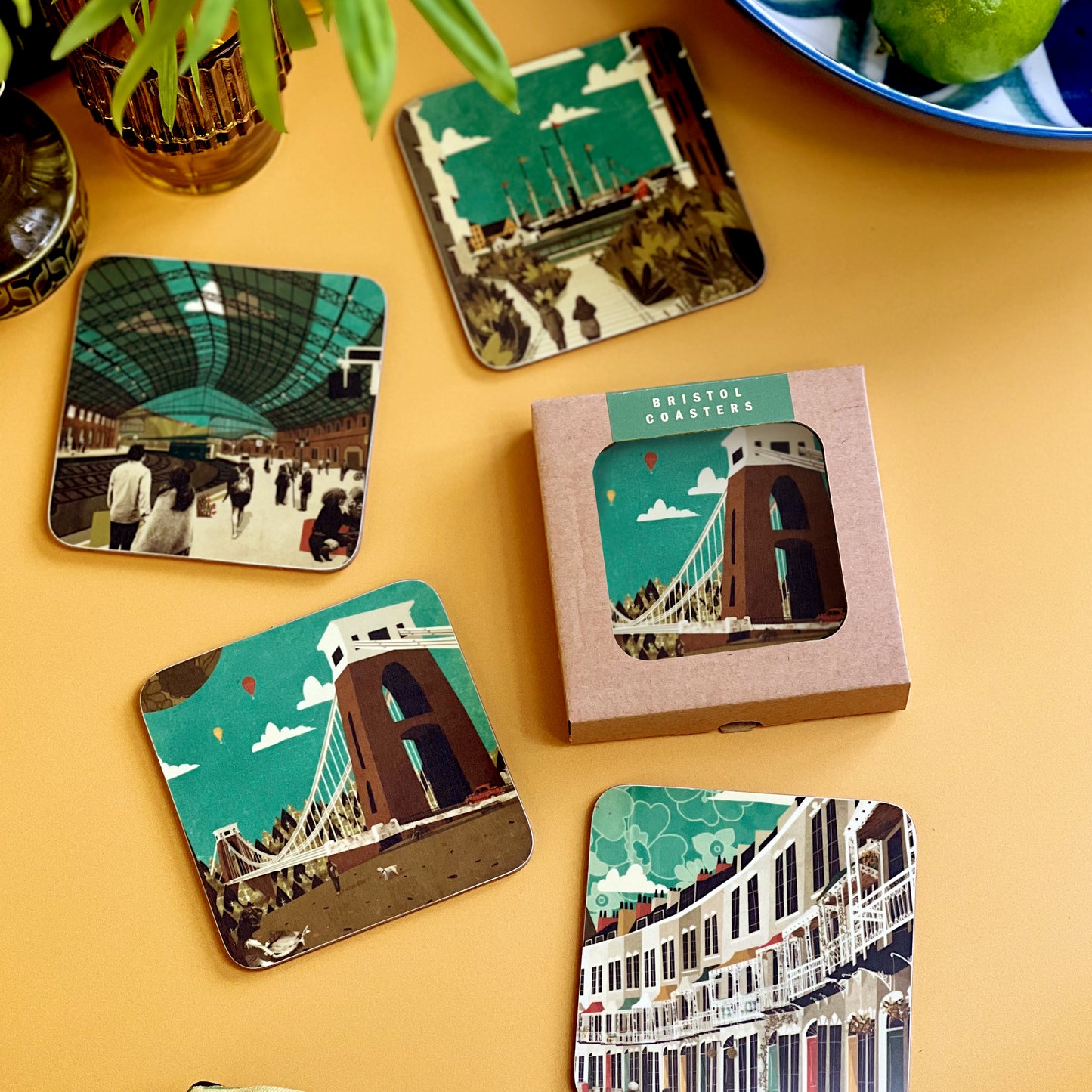 Bristol Green Coaster Set