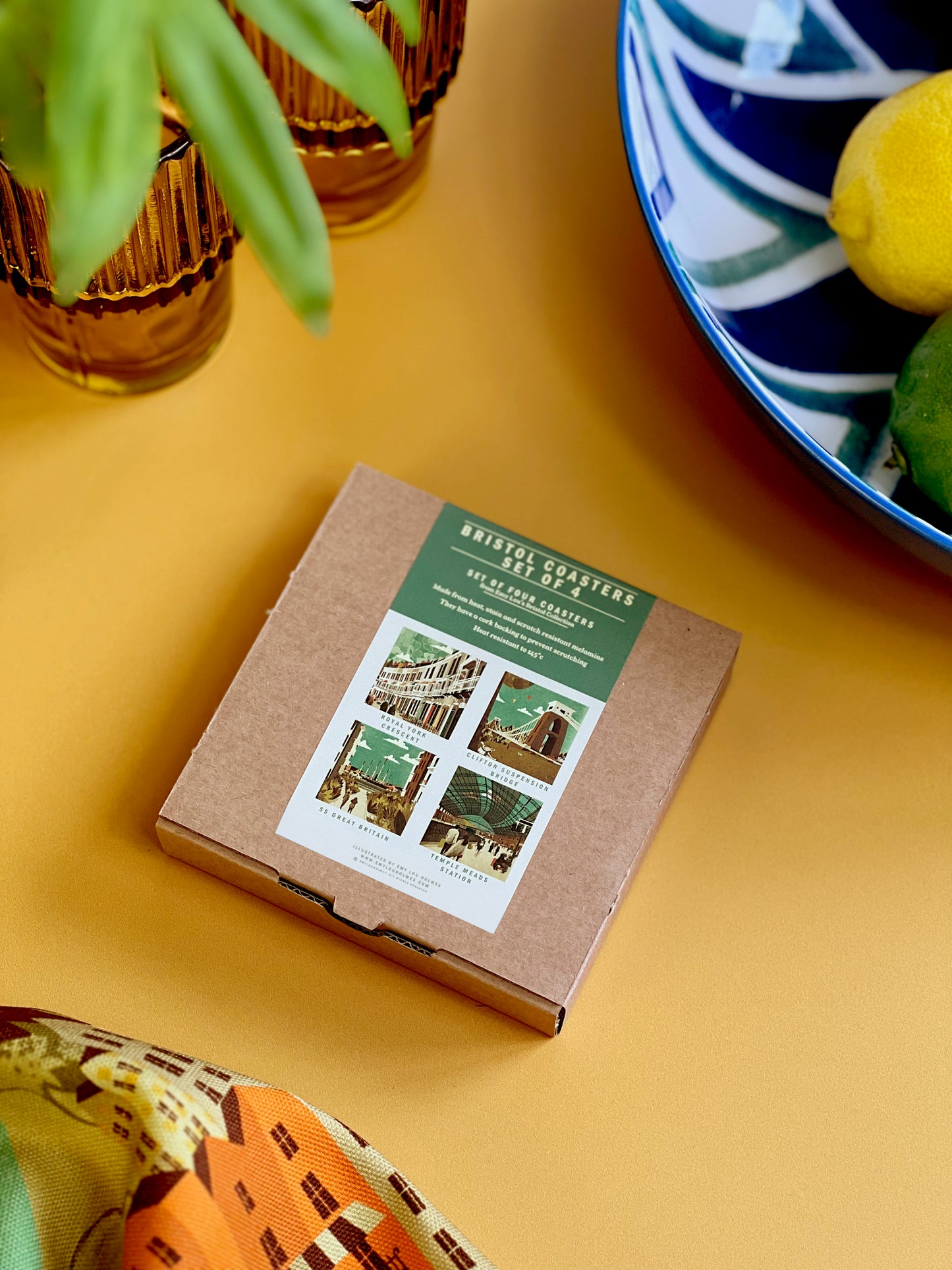 Bristol Green Coaster Set