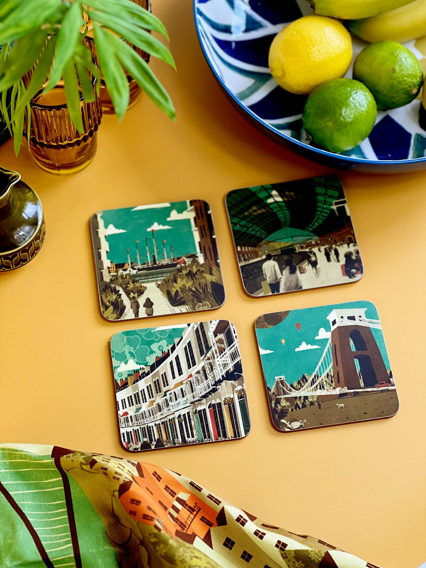 Bristol Green Coaster Set