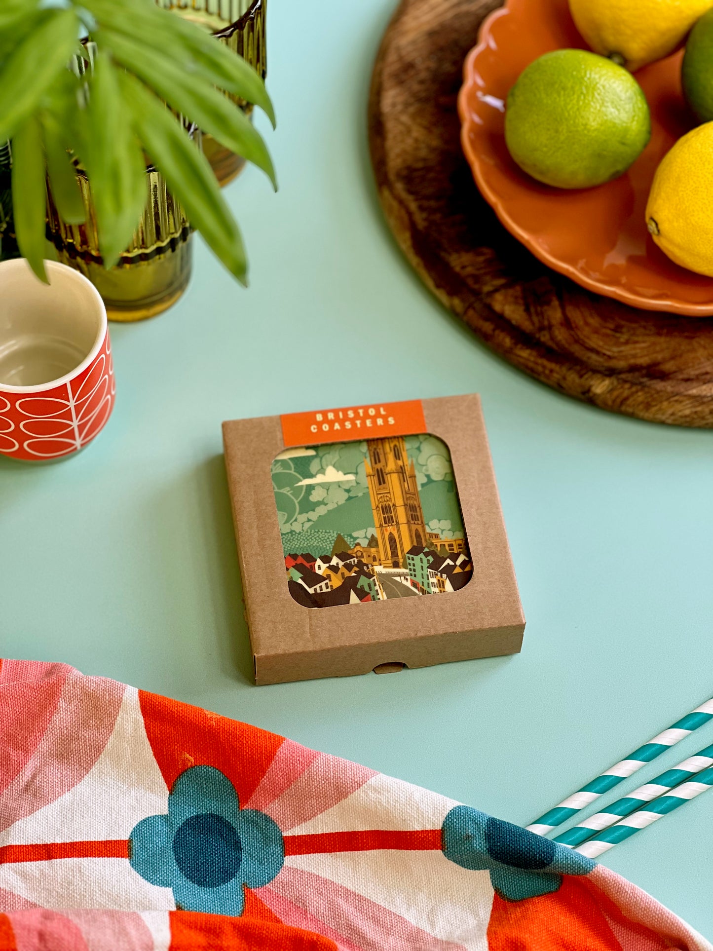 Bristol Red Coaster Set