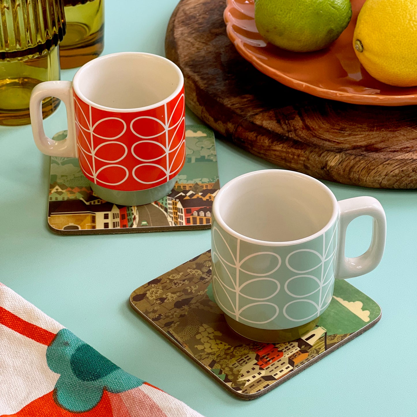 Bristol Red Coaster Set