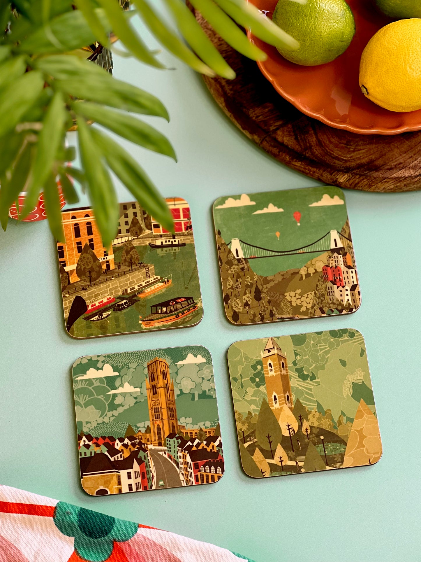 Bristol Red Coaster Set