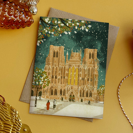 Christmas Wells Cathedral Card