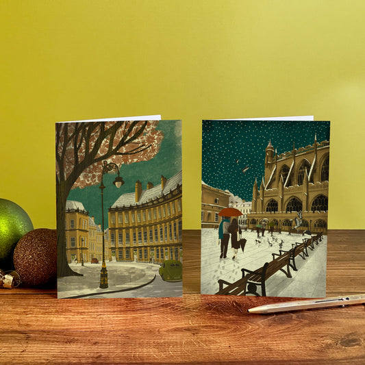 Bath Christmas Card Set of 8 | Bath Circus | Bath Abbey