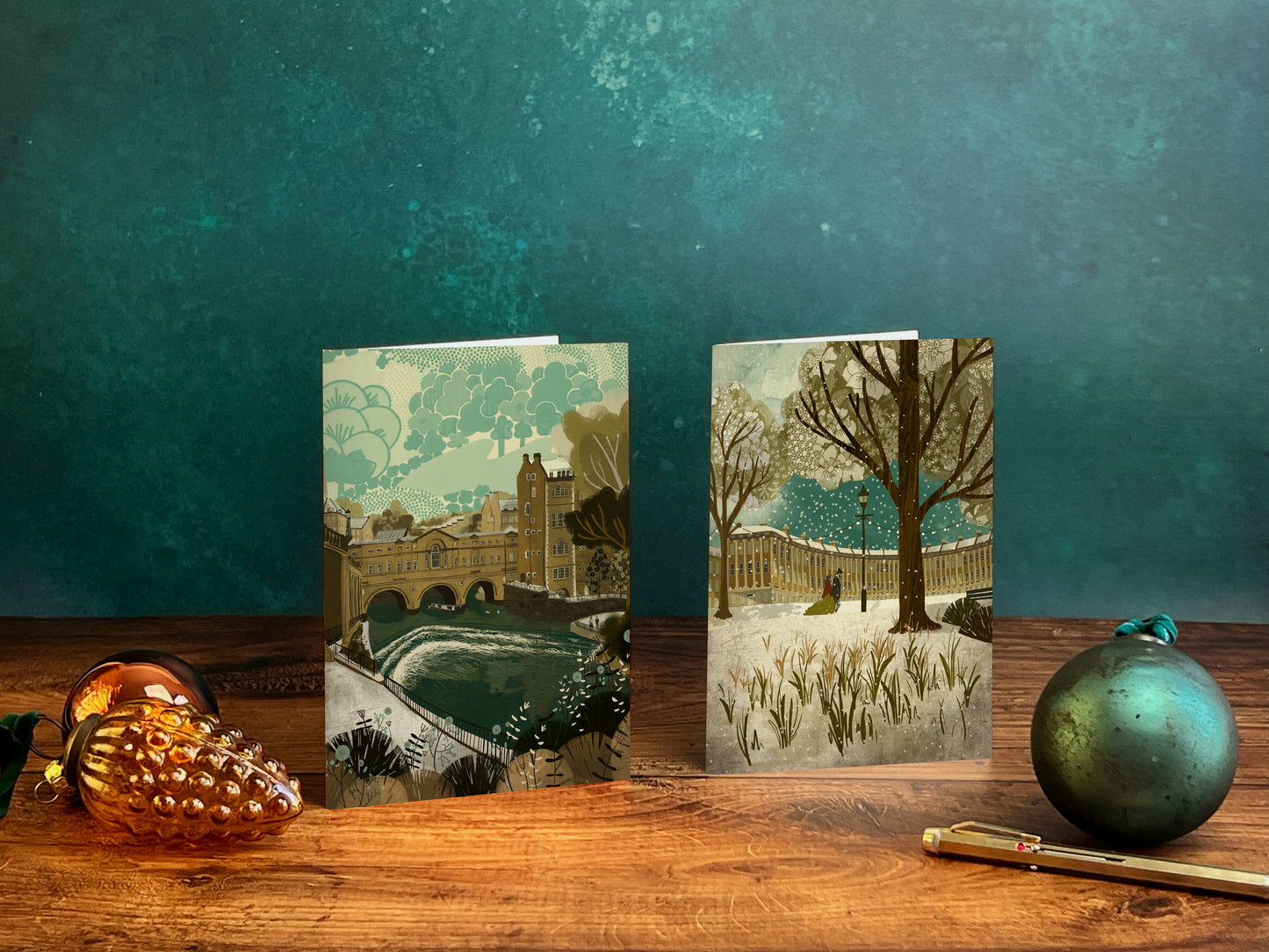 Bath Pulteney Bridge Christmas Card