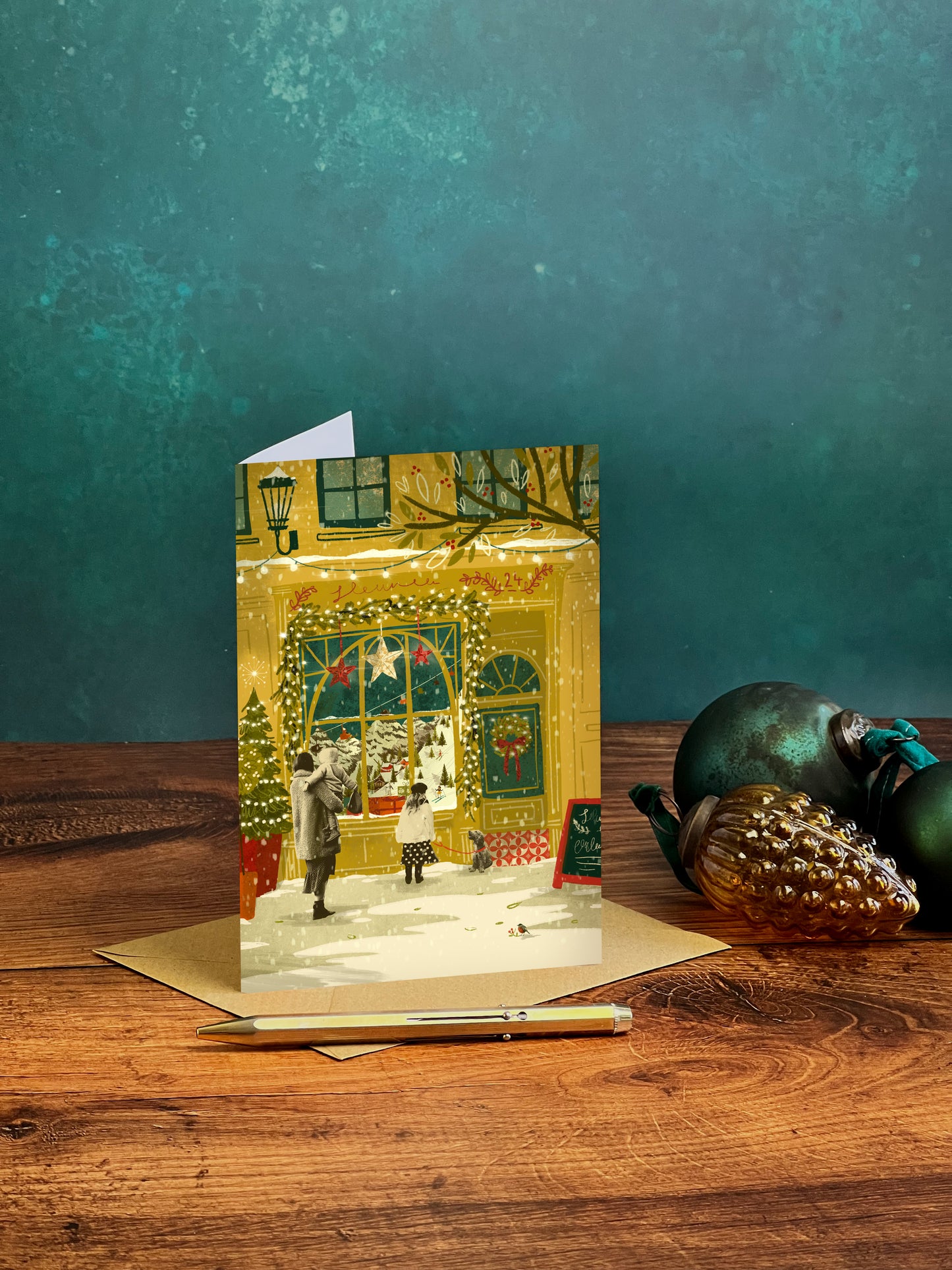 Christmas Window Shopping Card