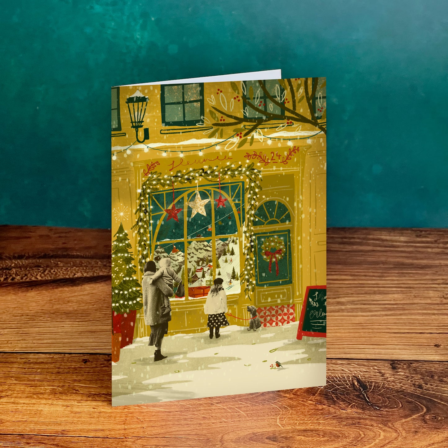 Christmas Window Shopping Card