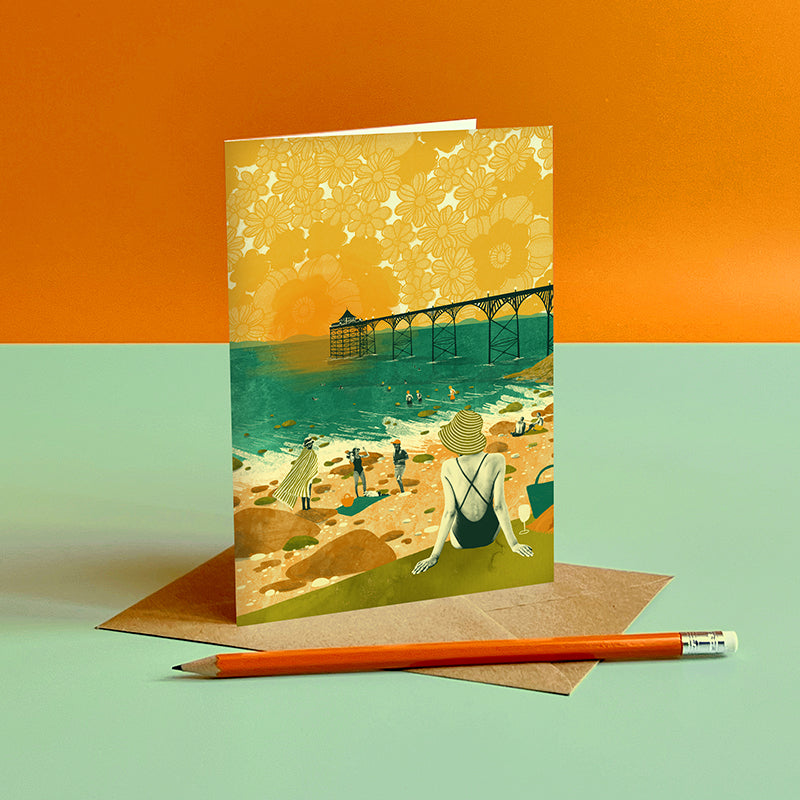 Clevedon Beach Card