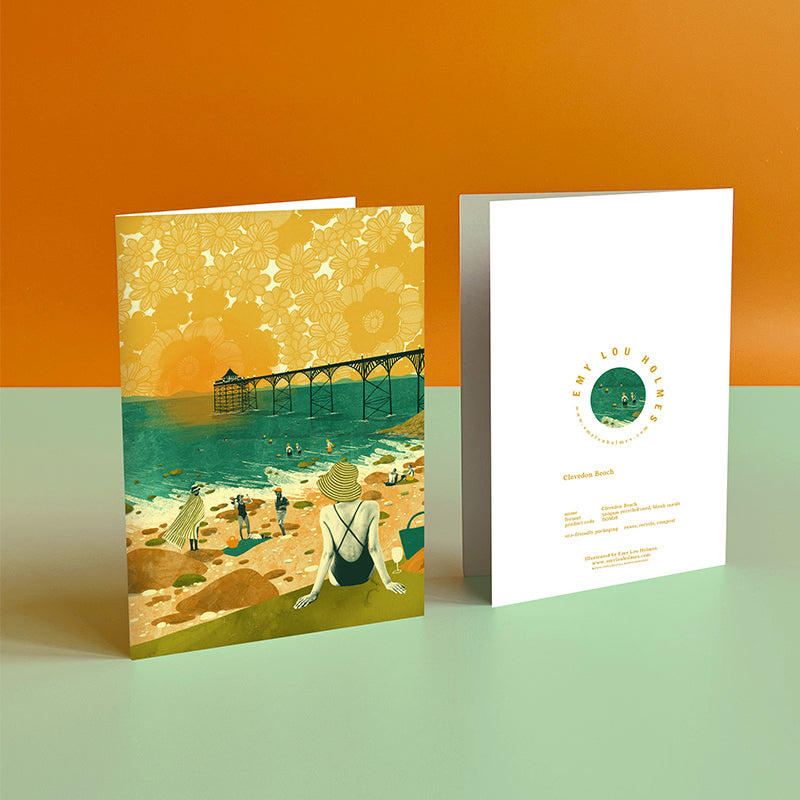 Clevedon Beach Card