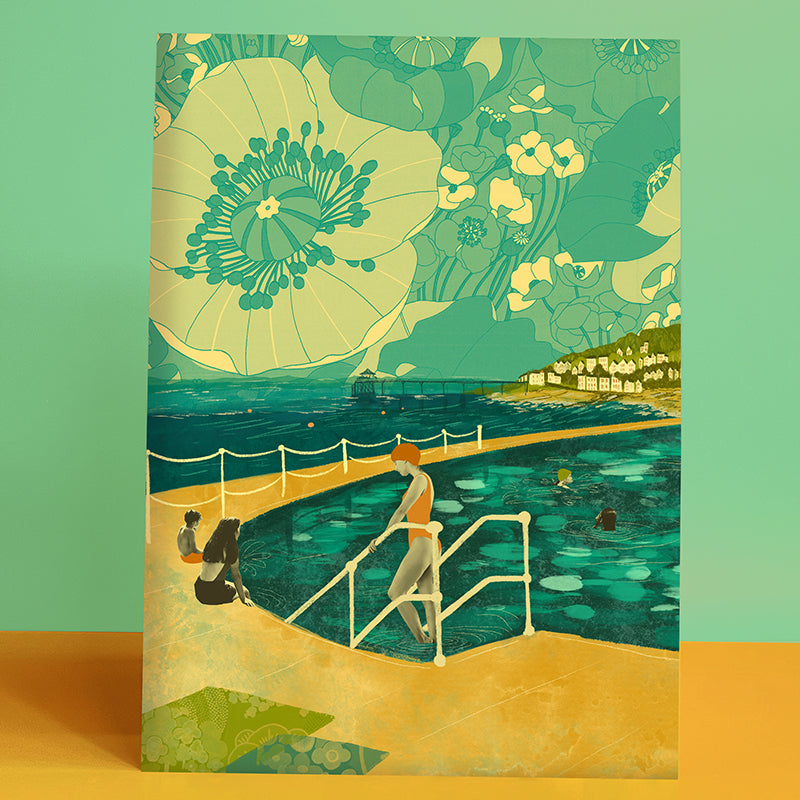 Clevedon Marine Lake A3 Print