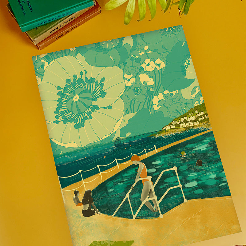 Clevedon Marine Lake A3 Print