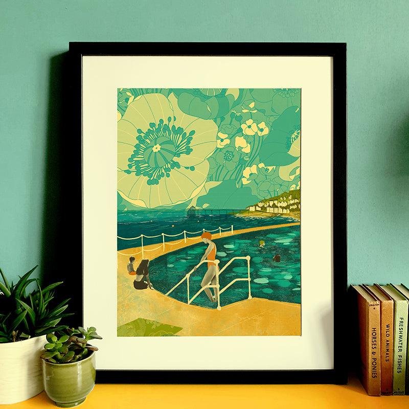 Clevedon Marine Lake A3 Print