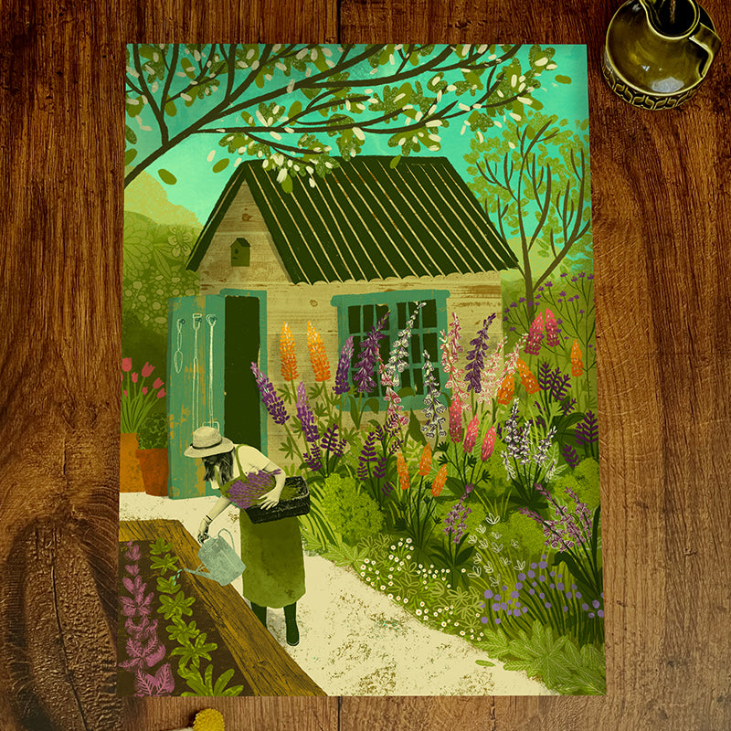Cottage Garden A3 Print