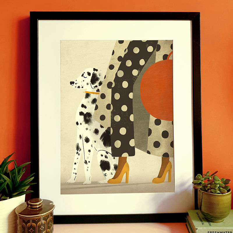 Dalmatian Dog A3 Print