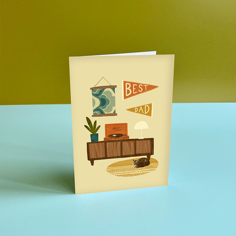 Record Player Best Dad Card
