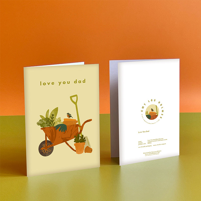 Gardening Wheelbarrow Father's Day Card