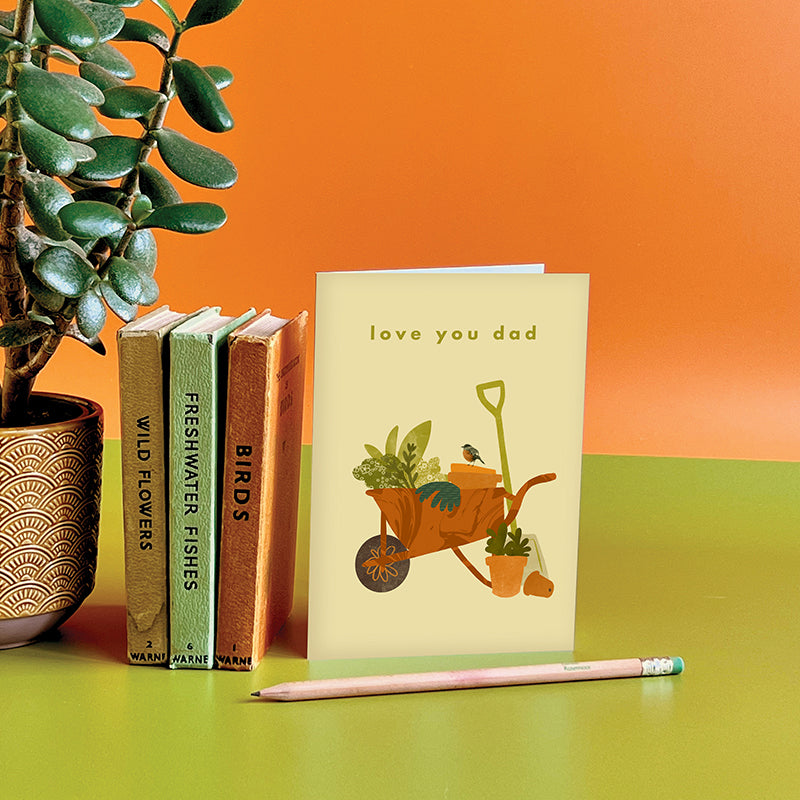 Gardening Wheelbarrow Father's Day Card